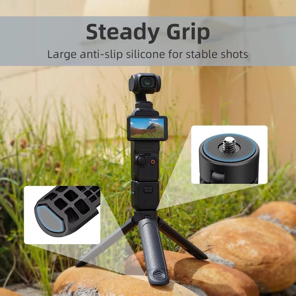 Flymile Extendable Mini Tripod With 1/4-Inch Screw For Action Cameras Nut Adapter Set