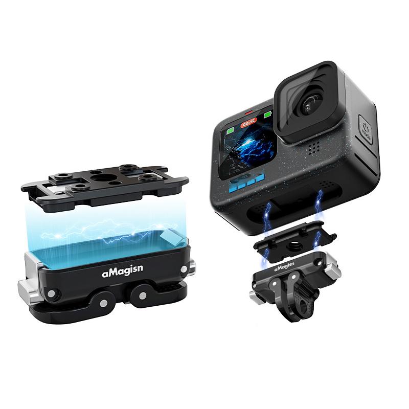 aMagisn Magnetic Quick Release Adapter for GoPro HERO13/12/11/10/9/8/11 Mini/MAX 2-in-1 Kit