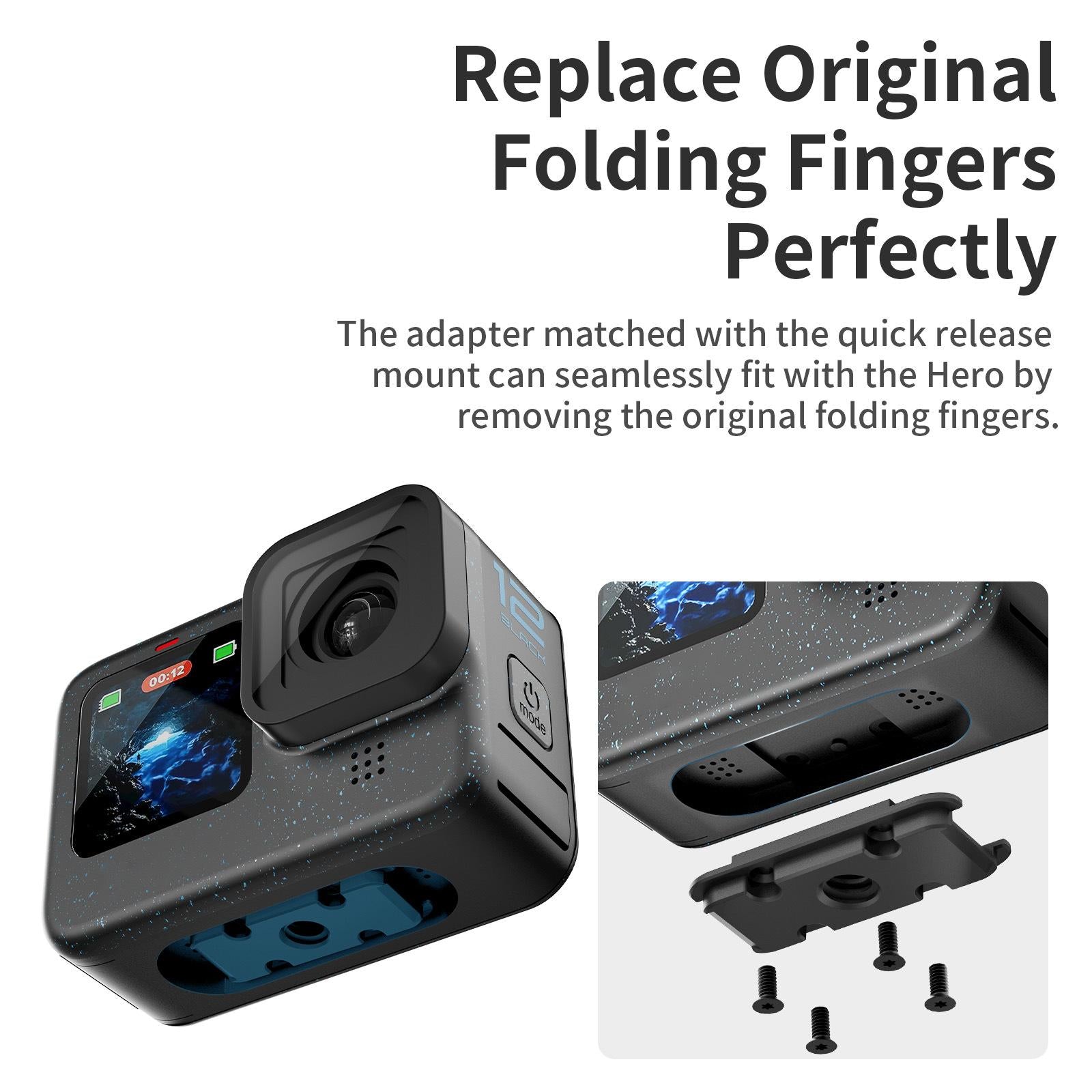 aMagisn Magnetic Quick Release Adapter for GoPro HERO13/12/11/10/9/8/11 Mini/MAX 2-in-1 Kit