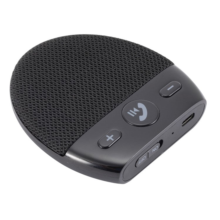 Bluetooth-compatible Car Speaker Hands Free Speakerphone USB Charging Speakerphone with Clip for Hands-Free Call Music Wireless Car Speaker Supports Answering Rejecting Calls Voice Dialing Playing Music