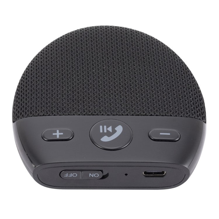 Bluetooth-compatible Car Speaker Hands Free Speakerphone USB Charging Speakerphone with Clip for Hands-Free Call Music Wireless Car Speaker Supports Answering Rejecting Calls Voice Dialing Playing Music