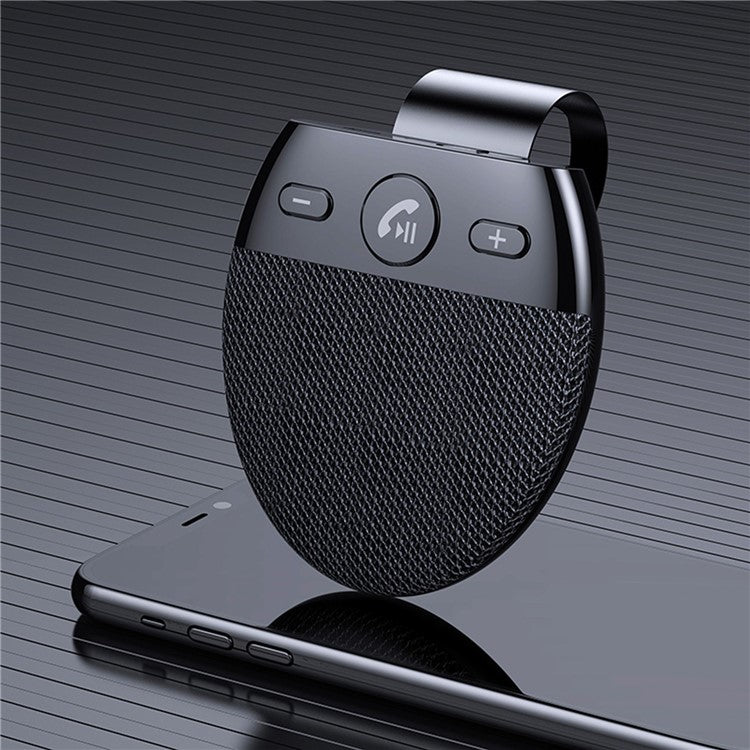 Bluetooth-compatible Car Speaker Hands Free Speakerphone USB Charging Speakerphone with Clip for Hands-Free Call Music Wireless Car Speaker Supports Answering Rejecting Calls Voice Dialing Playing Music