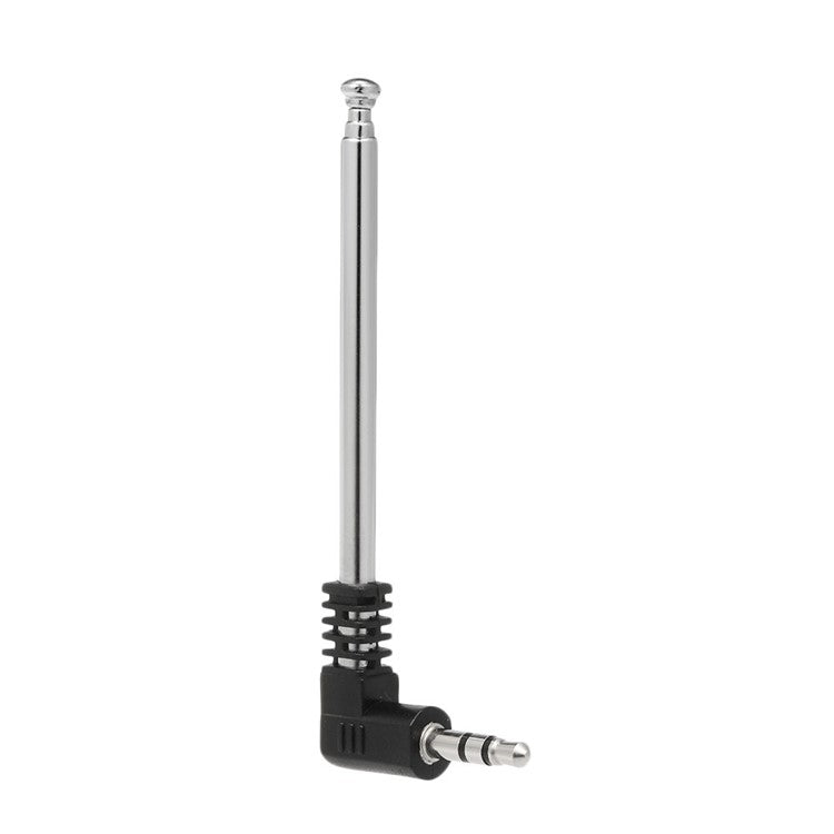 240mm Retractable 3.5mm FM Radio Antenna Aerial 4 Sections L-Shape Antenna for Television Radio