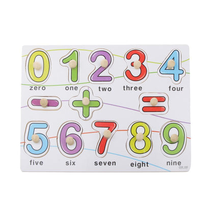 0-9 Figures Plus Diminish Wooden Puzzle Creative Mathematics Toys for Kids Toddler Baby