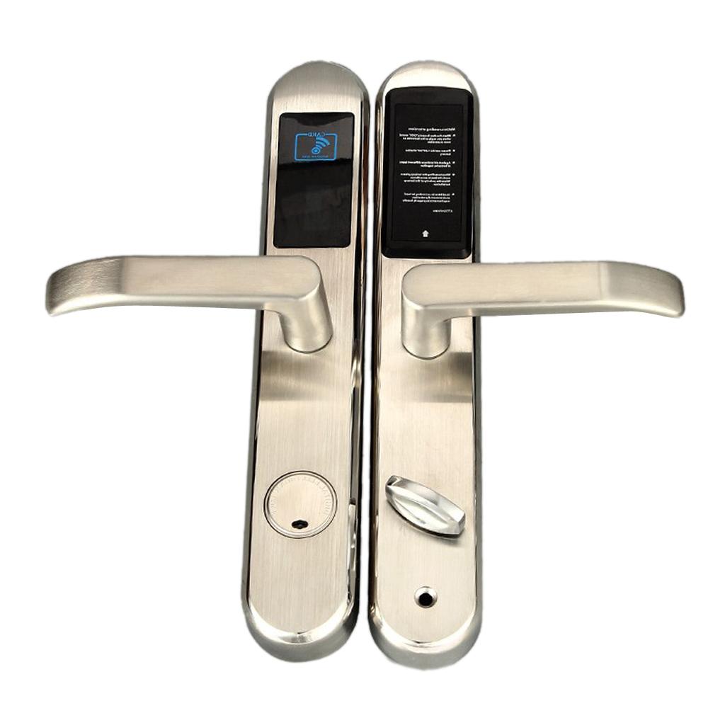 Stainless Steel Electronic Door Lock RFID Card Key Lock Left External Open