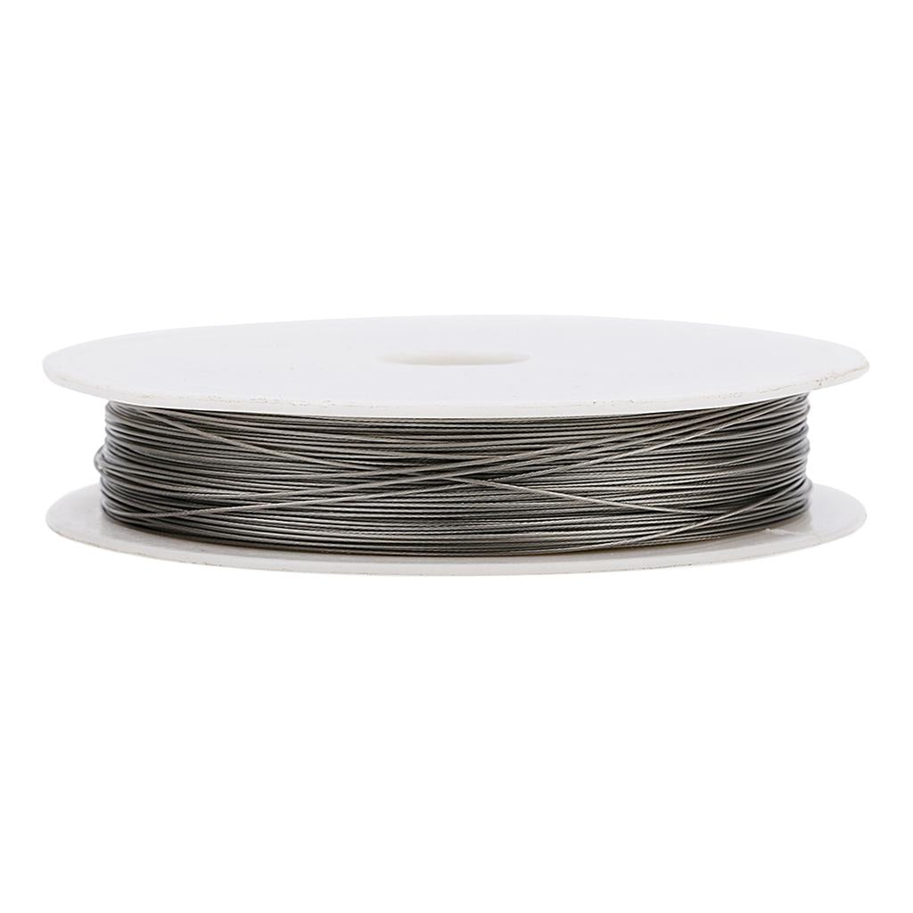 1 Roll of Stainless Steel Wire Tiger Tail Beading Wire Cord 80 Meters 0.45mm