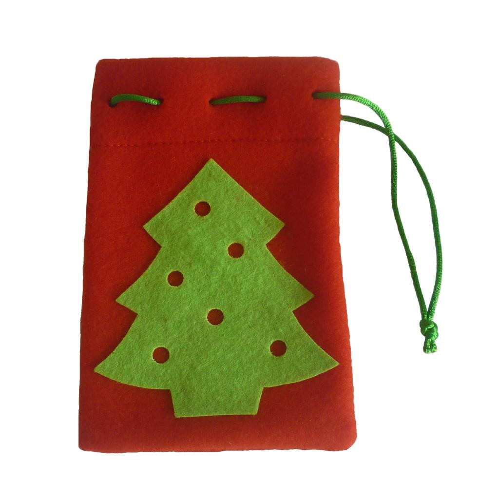 Xmas Tree christmas drawstring candy gift bags Present Wrapping Packing pack