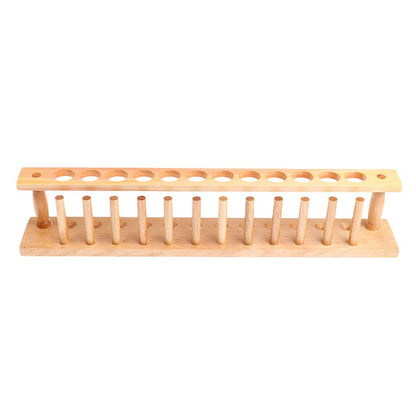 12 Holes Wooden Test Tube Rack For School And Lab Test Colorimetric Analysis