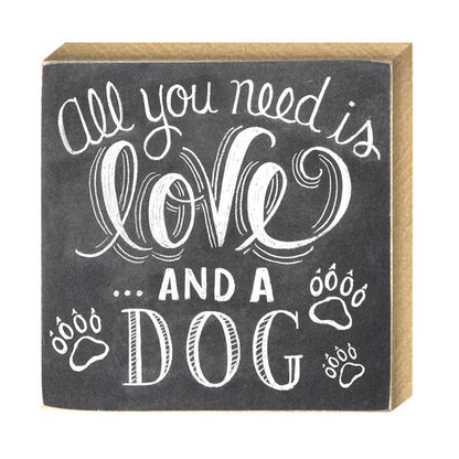 'all you need is love AND A DOG'' European MDF Wood Plaque Painting Art Signs Coffee Bar Shop Signs Plaque Home Wall Decor Craft Wood Gifts