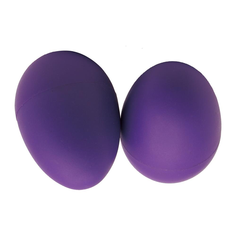 1 Pair of Purple Plastic Shaker Eggs Percussion Rhythm Musical Instruments