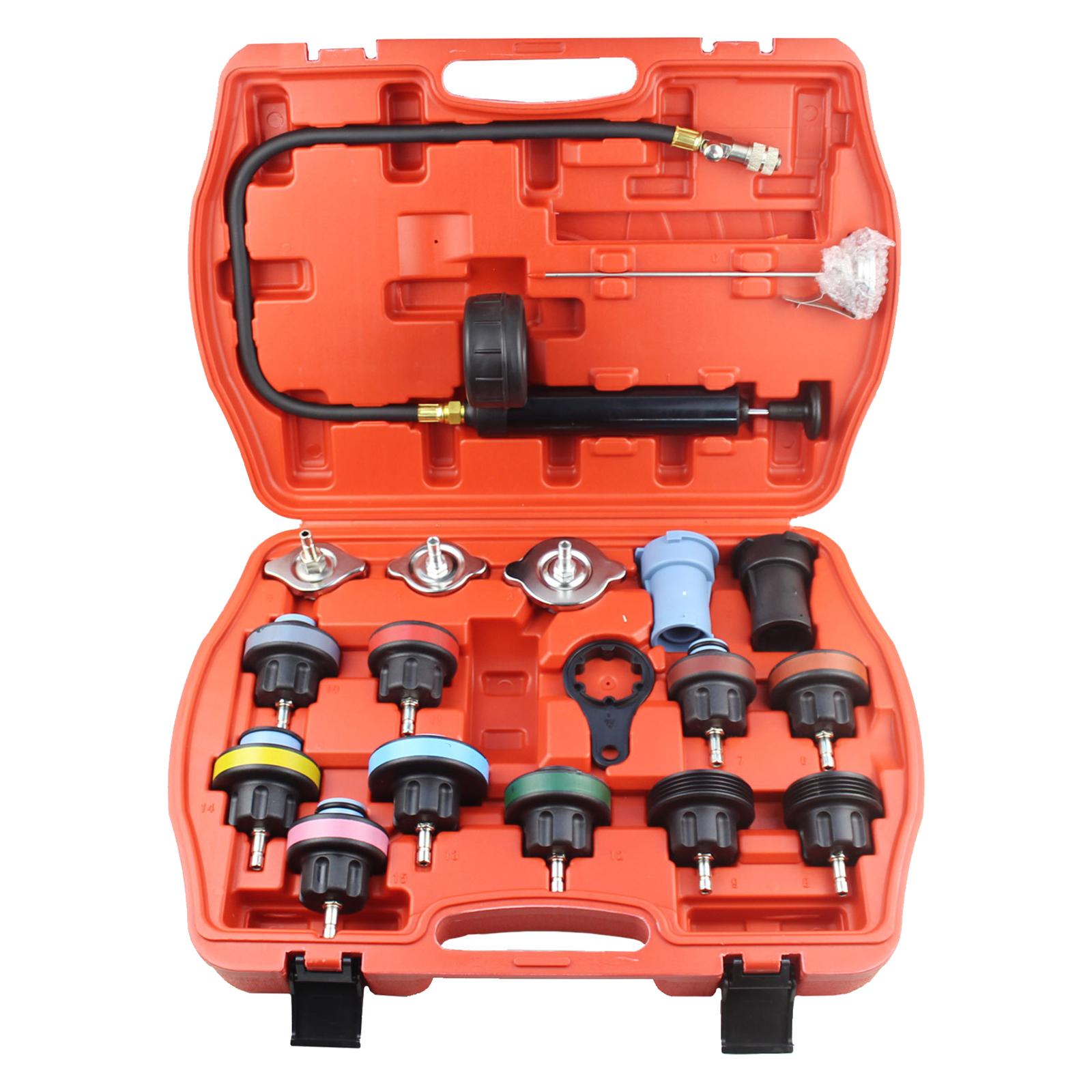 18Pcs Radiator Pressure Tester Tool Kit Universal for Most Car Vehicle