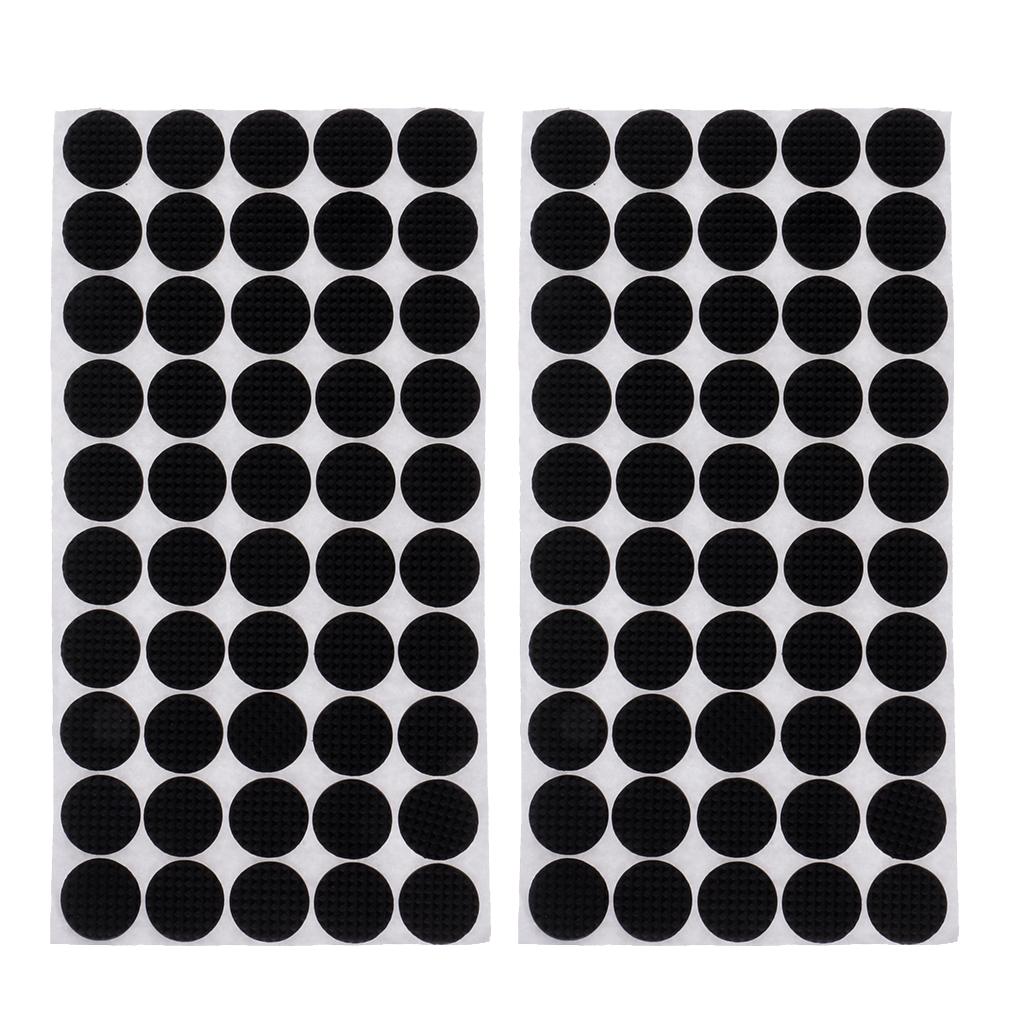 100 Pieces Self Adhesive Square Rubber Furniture Feet Floor Protector Pads Anti Skid Scratch DIY Resistant Mats Table Legs Stools Chairs Protection