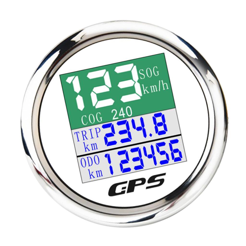 TFT GPS 52 mm 12V  Car RPM 10000K Tachometer Meter Gauge TFT Screen  White