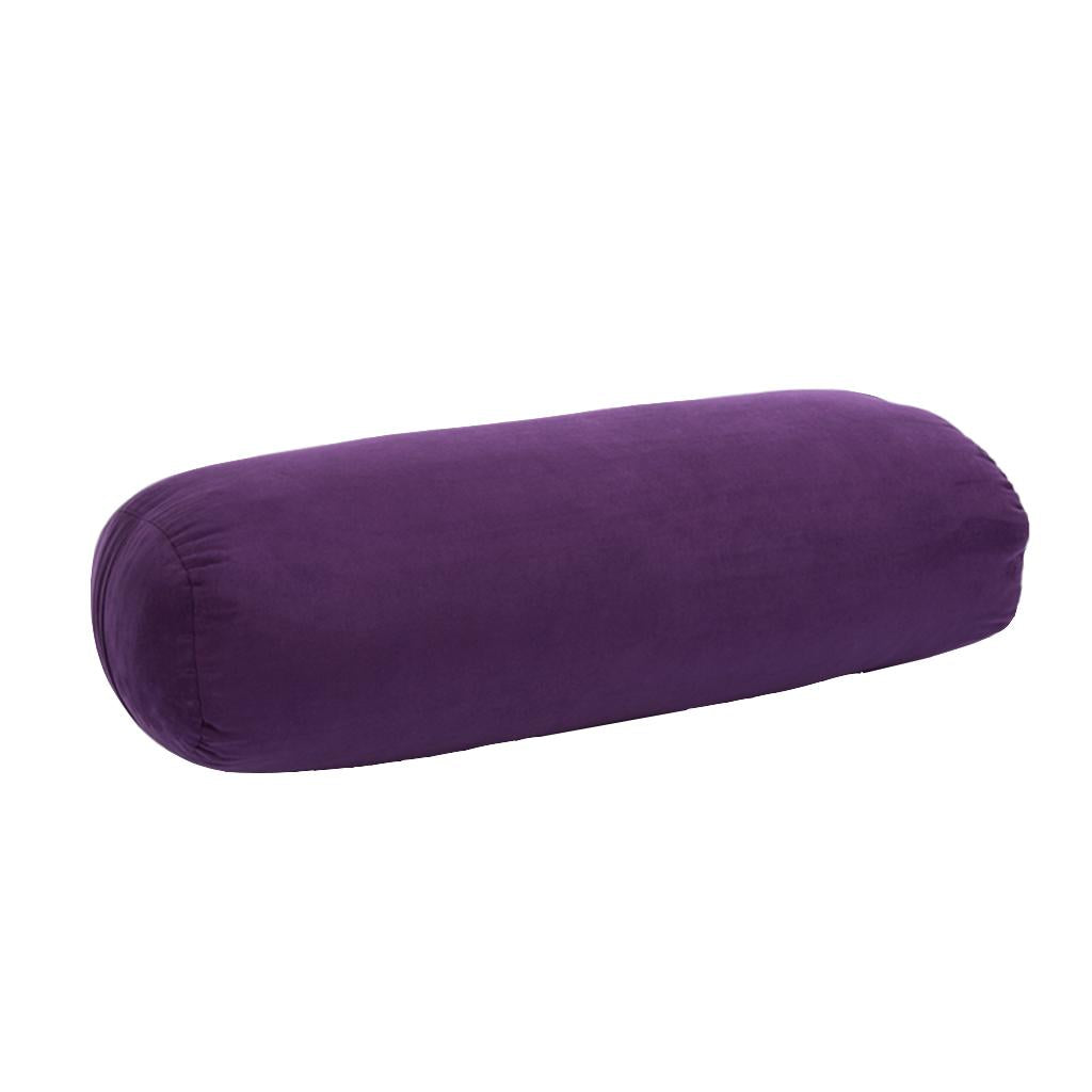 Yoga Bolster Pillow, Cotton Meditation Cushion, Yoga Cushion Purple